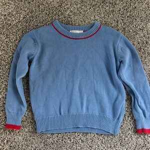 The Beaufort Bonnet Company Light Blue Sweater with Red Trim